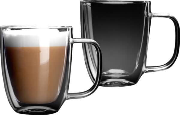 סט 2 כוסות זכוכית דאבל 480 מ”ל דגם Latte Ethiopia
