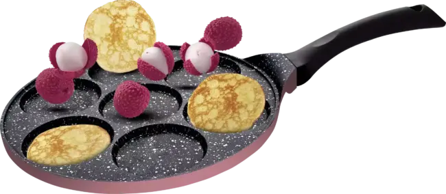 מחבת לביבות ופנקייק ורוד 7 שקעים 26 ס”מ Black Marble Special Edition פוד אפיל Food Appeal